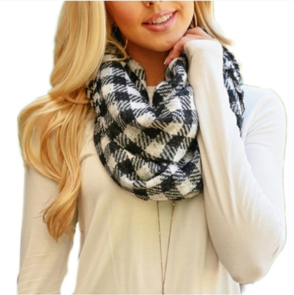 Buffalo Plaid Infinity Scarf - Picture 1 of 3